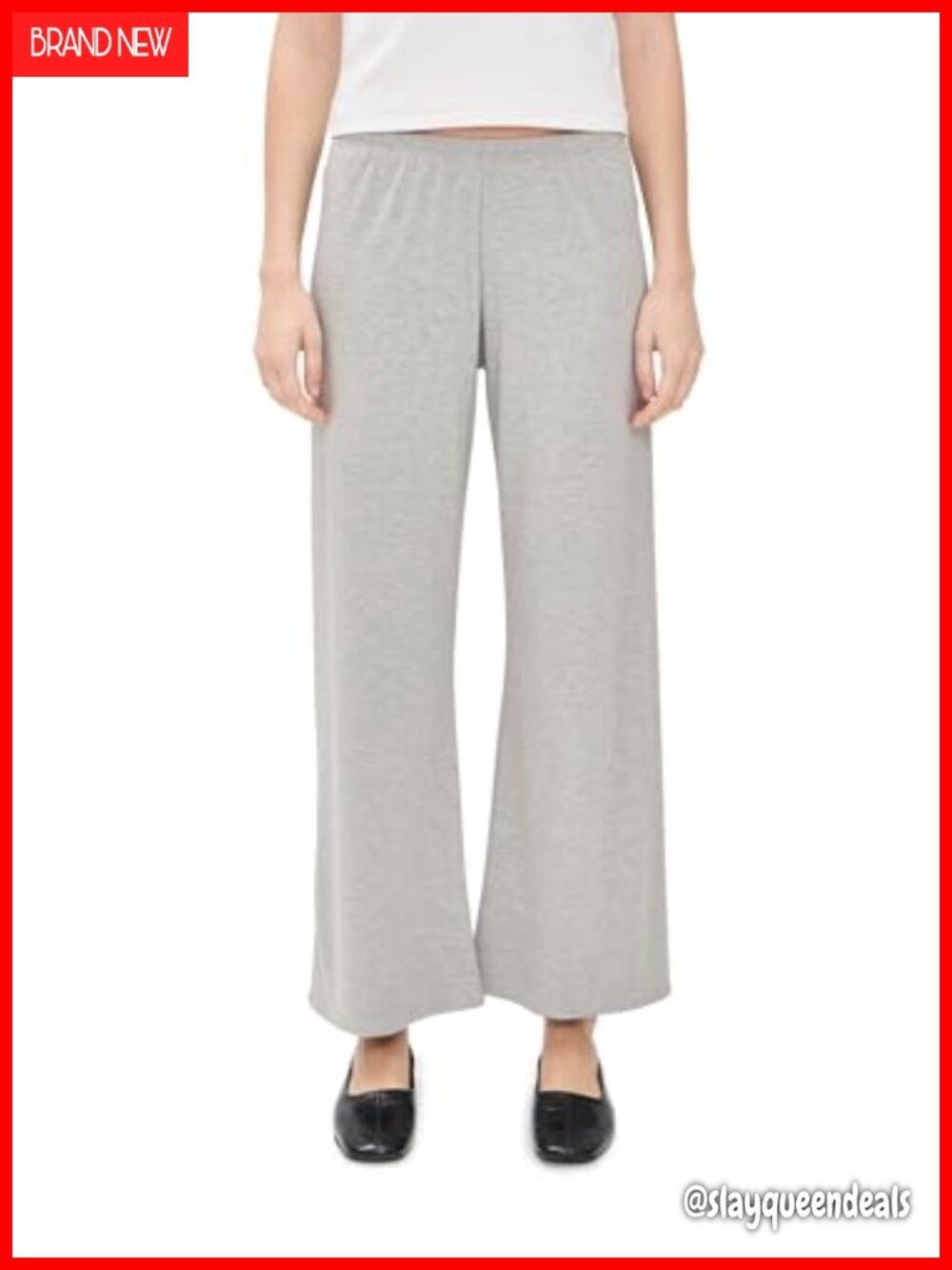 Wide Leg Ponte Pants High Rise Stretch Jersey Yoga